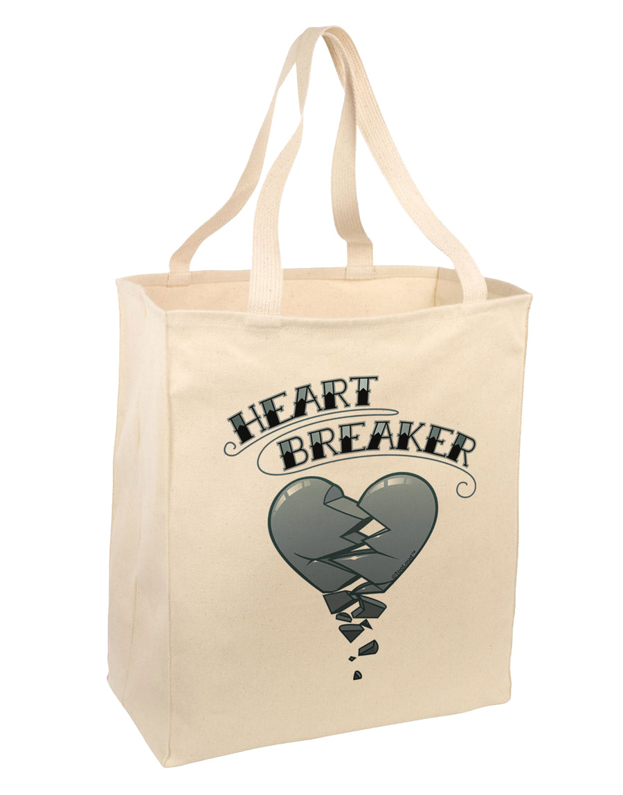 Heart Breaker Manly Large Grocery Tote Bag by TooLoud-TooLoud-Natural-Davson Sales