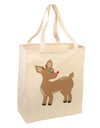 Cute Little Rudolph the Reindeer - Christmas Large Grocery Tote Bag by TooLoud-Grocery Tote-TooLoud-Natural-Large-Davson Sales