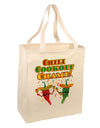 Chili Cookoff Champ! Chile Peppers Large Grocery Tote Bag-Grocery Tote-TooLoud-Natural-Large-Davson Sales