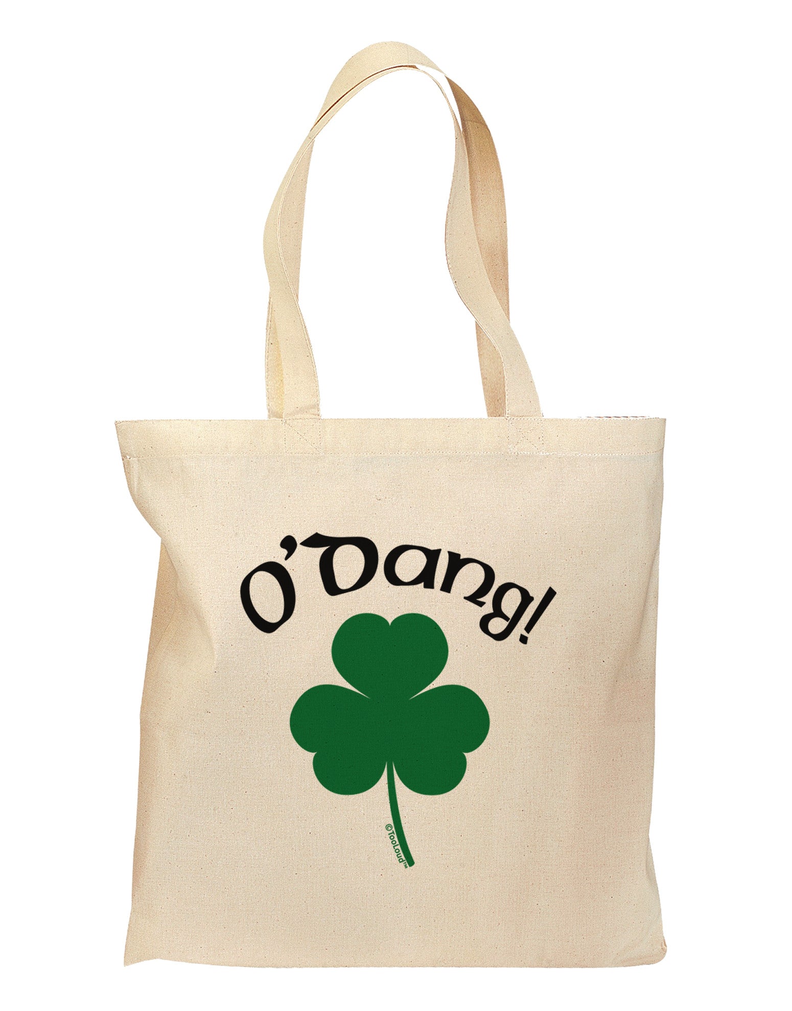 O'Dang - St Patrick's Day Grocery Tote Bag-Grocery Tote-TooLoud-Natural-Medium-Davson Sales