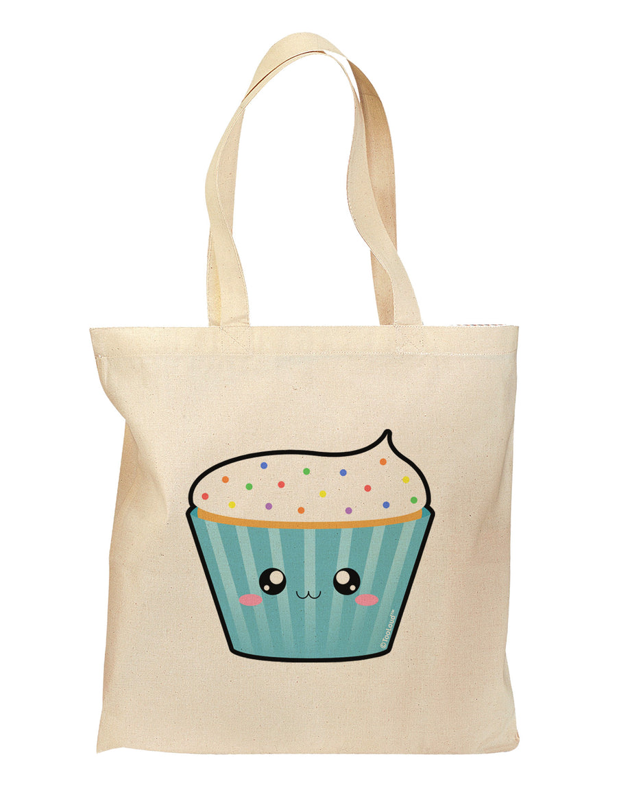 Cute Cupcake with Sprinkles Grocery Tote Bag by TooLoud-Grocery Tote-TooLoud-Natural-Medium-Davson Sales