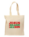 Jesus is the Reason for the Season Christmas Grocery Tote Bag-Grocery Tote-TooLoud-Natural-Medium-Davson Sales