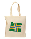 Portland Oregon Flag Grocery Tote Bag-Grocery Tote-TooLoud-Natural-Medium-Davson Sales