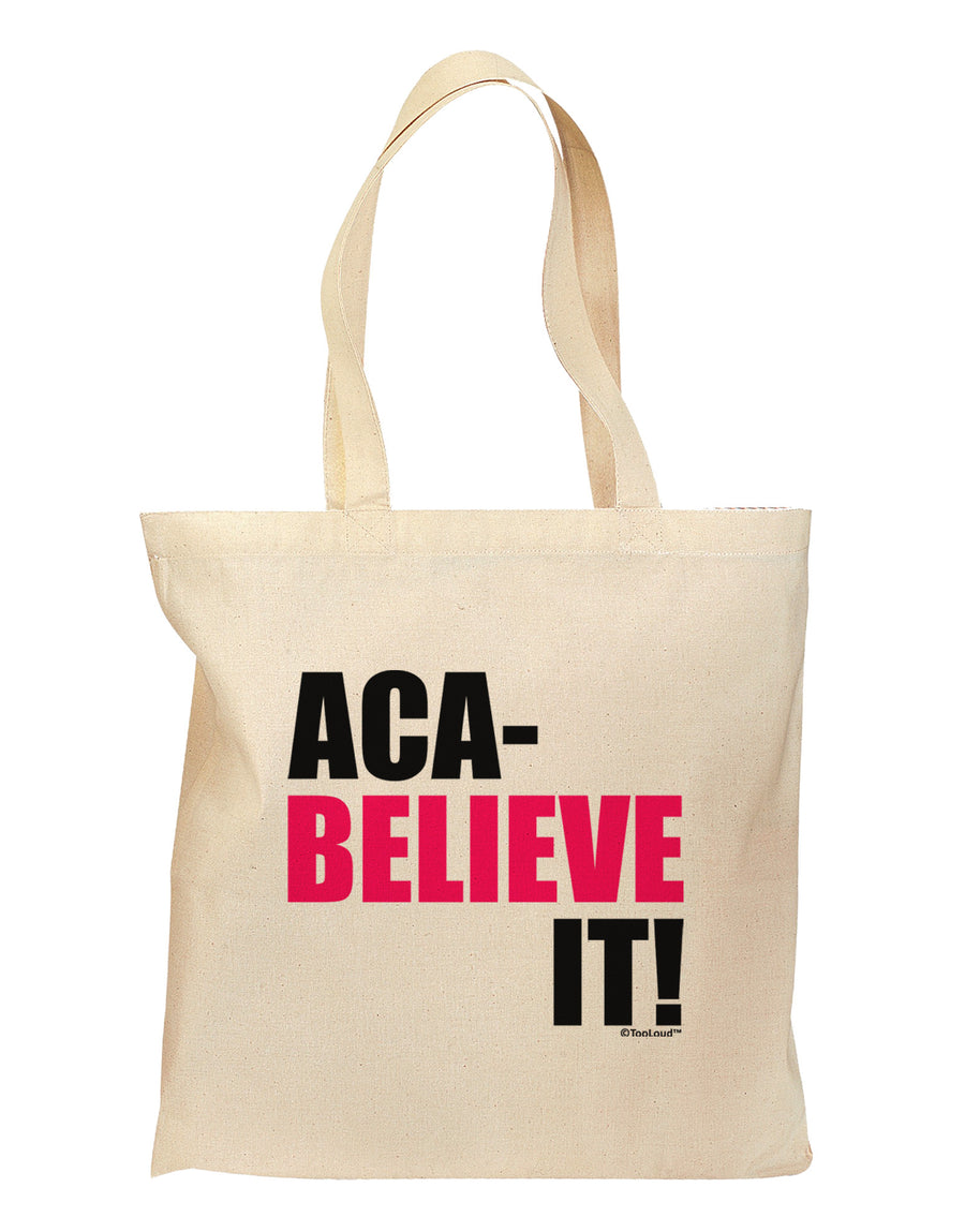 Aca Believe It Grocery Tote Bag-Grocery Tote-TooLoud-Natural-Medium-Davson Sales