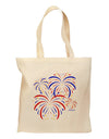 Patriotic Fireworks with Bursting Stars Grocery Tote Bag by TooLoud-Grocery Tote-TooLoud-Natural-Medium-Davson Sales