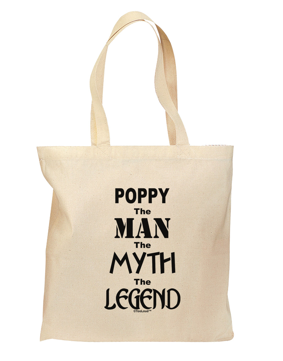 Poppy The Man The Myth The Legend Grocery Tote Bag - Natural by TooLoud-Grocery Tote-TooLoud-Natural-Medium-Davson Sales