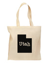 Utah - United States Shape Grocery Tote Bag by TooLoud-Grocery Tote-TooLoud-Natural-Medium-Davson Sales