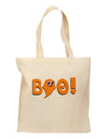 Cute Boo Text Orange Grocery Tote Bag-Grocery Tote-TooLoud-Natural-Medium-Davson Sales