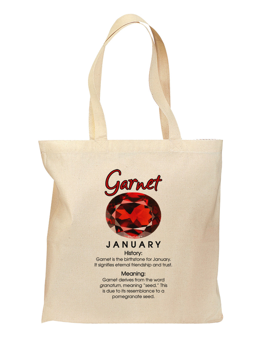 Birthstone Garnet Grocery Tote Bag by TooLoud-Grocery Tote-TooLoud-Natural-Medium-Davson Sales