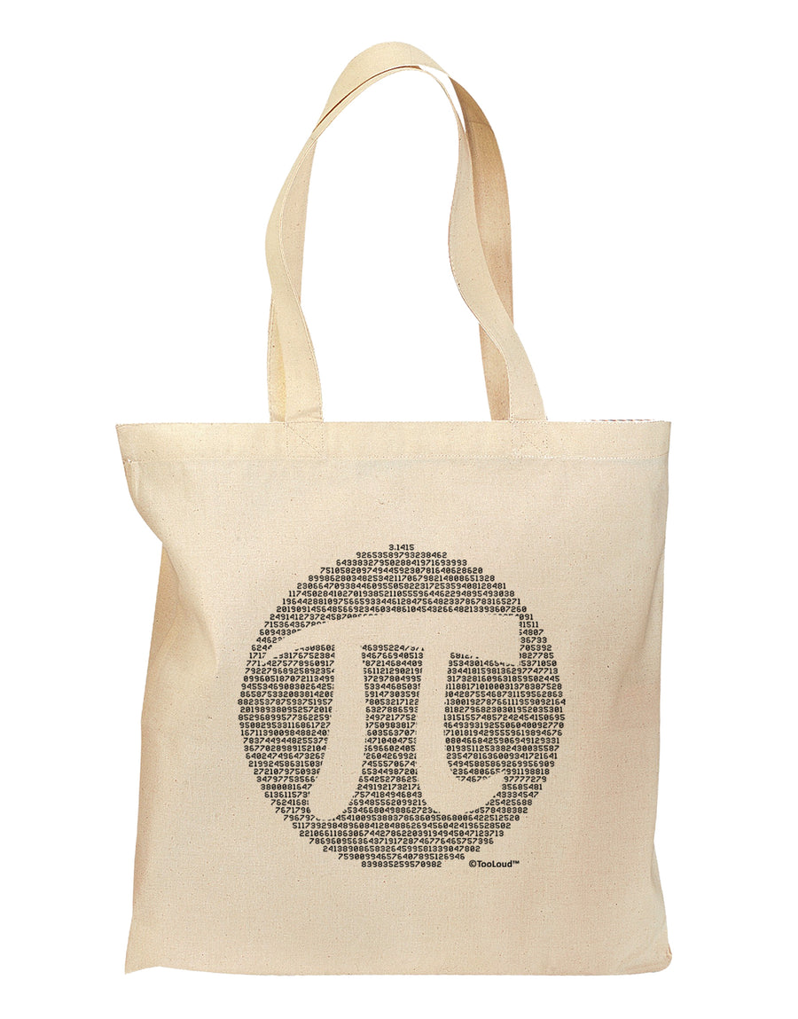 Pi Day Design - Pi Circle Cutout Grocery Tote Bag by TooLoud-Grocery Tote-TooLoud-Natural-Medium-Davson Sales