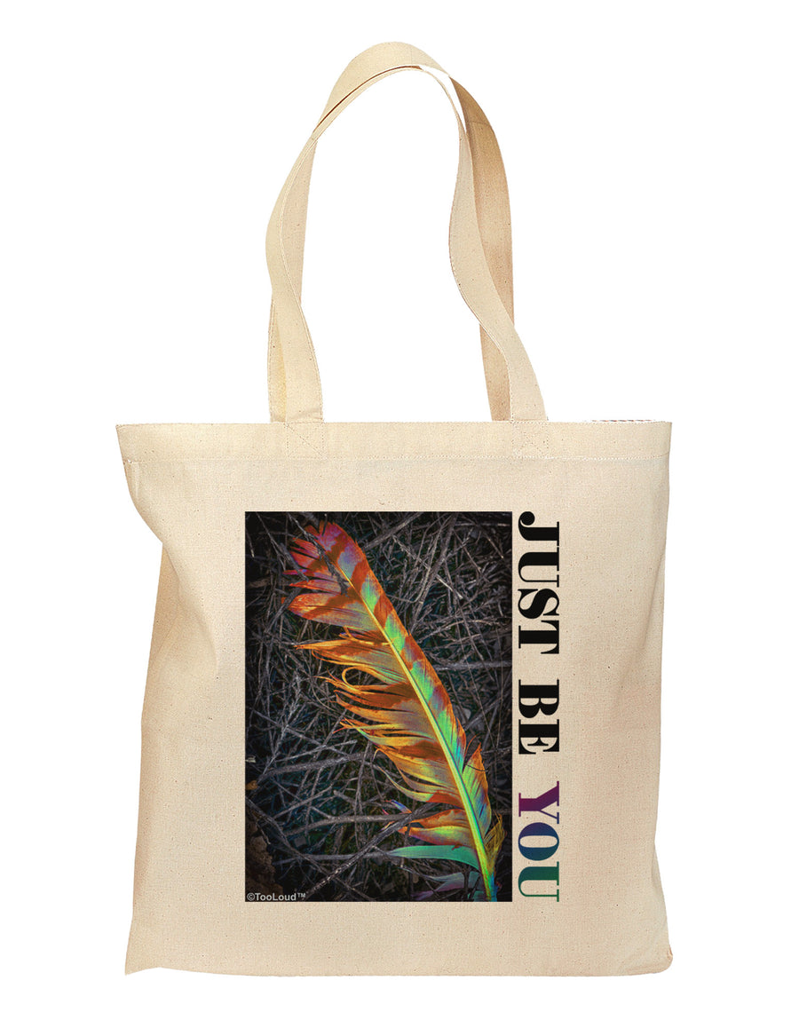 Just Be You - Unique Grocery Tote Bag - Natural-Grocery Tote-TooLoud-Natural-Medium-Davson Sales