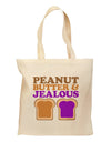 Peanut Butter and Jealous Grocery Tote Bag by TooLoud-Grocery Tote-TooLoud-Natural-Medium-Davson Sales