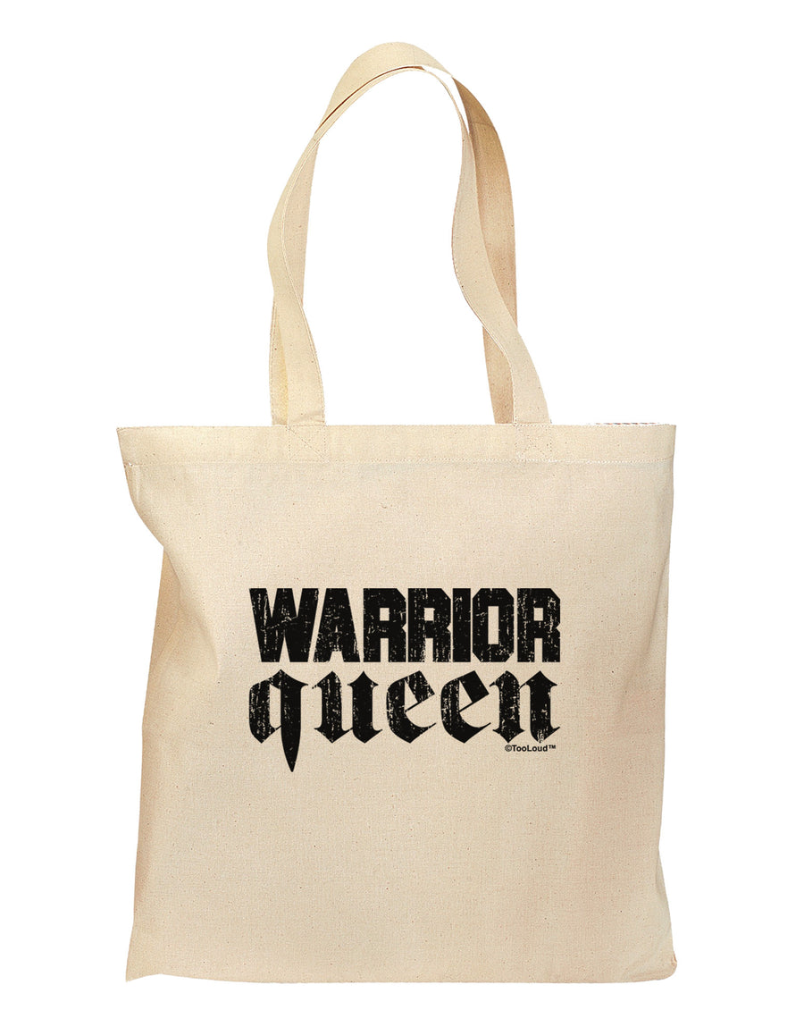 Warrior Queen Script Grocery Tote Bag-Grocery Tote-TooLoud-Natural-Medium-Davson Sales