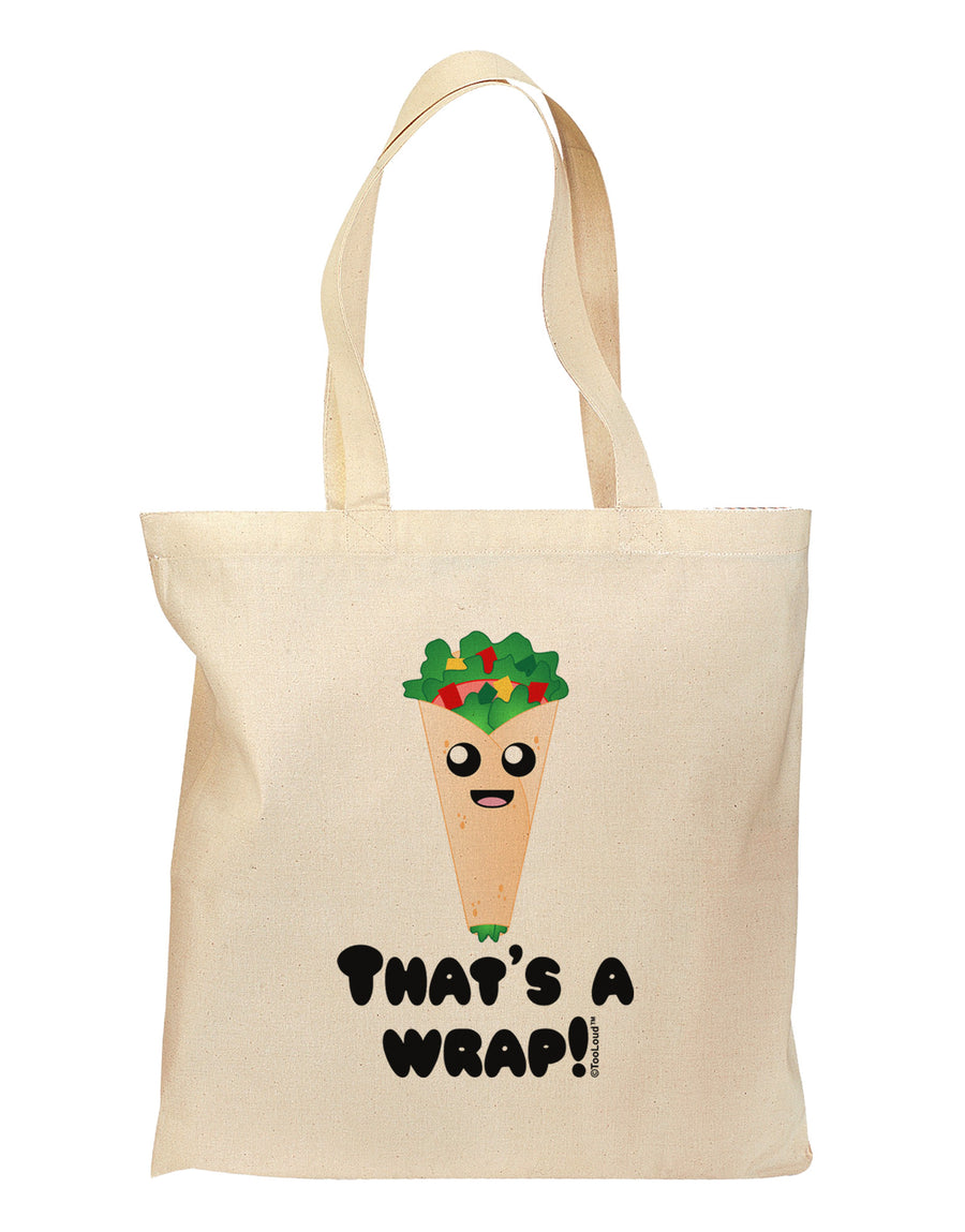 Thats A Wrap Cute Wrap Grocery Tote Bag-Grocery Tote-TooLoud-Natural-Medium-Davson Sales