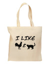 I Like Rooster & Cat Silhouette Grocery Tote Bag by TooLoud-Grocery Tote-TooLoud-Natural-Medium-Davson Sales