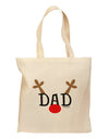 Matching Family Christmas Design - Reindeer - Dad Grocery Tote Bag by TooLoud-Grocery Tote-TooLoud-Natural-Medium-Davson Sales