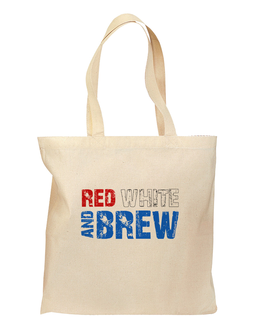 Red White and Brew Color Grocery Tote Bag by TooLoud-Grocery Tote-TooLoud-Natural-Medium-Davson Sales