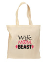 TooLoud Wife Mom Beast Grocery Tote Bag - Natural-Grocery Tote-TooLoud-Natural-Medium-Davson Sales