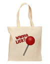 TooLoud Wanna Lick Lollipop Grocery Tote Bag-Grocery Tote-TooLoud-Natural-Medium-Davson Sales