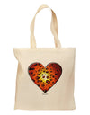 Water Droplet Heart Orange Grocery Tote Bag by TooLoud-Grocery Tote-TooLoud-Natural-Medium-Davson Sales