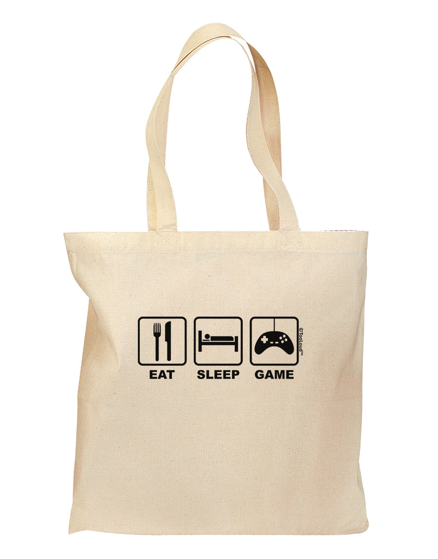 Eat Sleep Game Design Grocery Tote Bag by TooLoud-Grocery Tote-TooLoud-Natural-Medium-Davson Sales