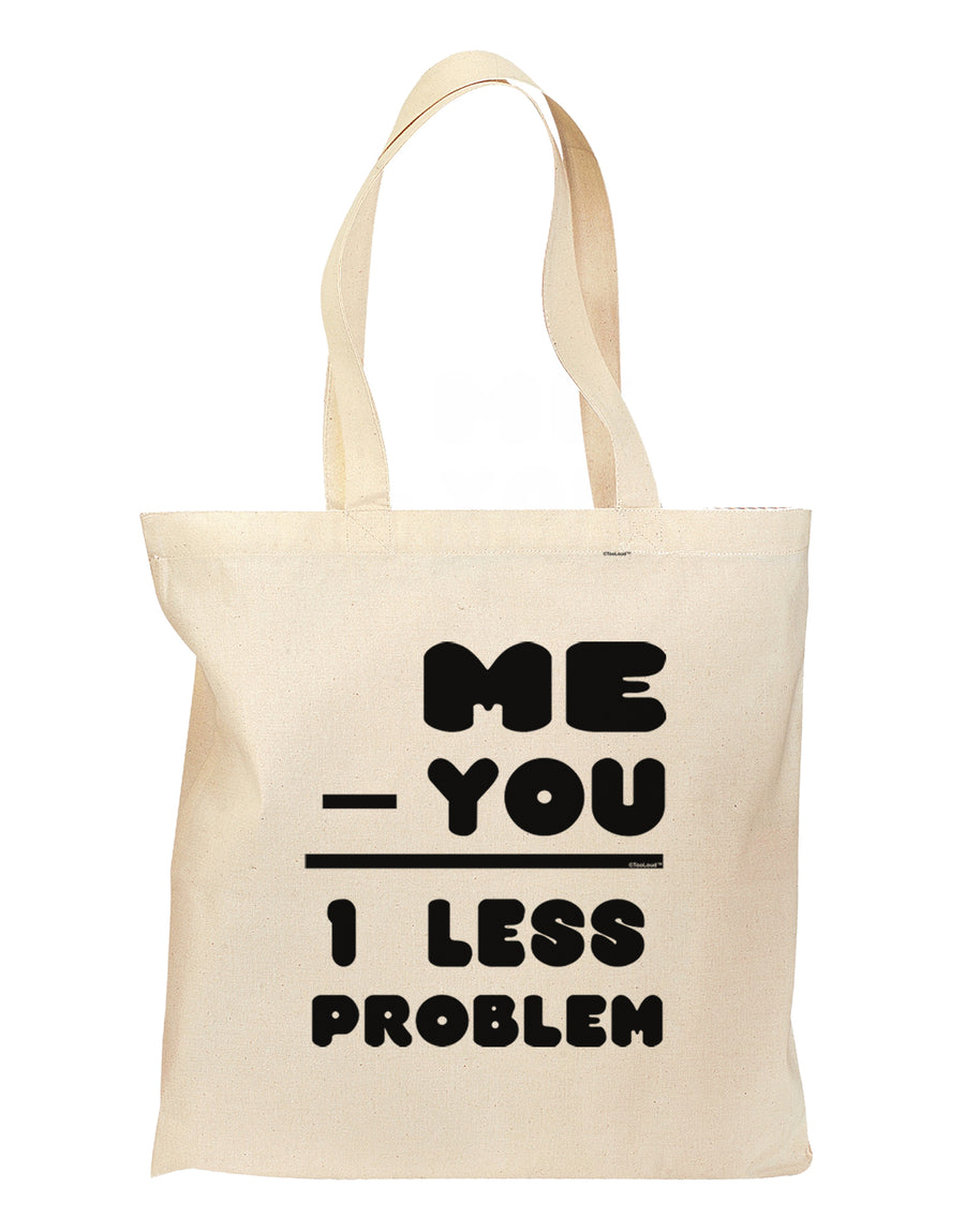 Me - You = 1 Less Problem Grocery Tote Bag-Grocery Tote-TooLoud-Natural-Medium-Davson Sales