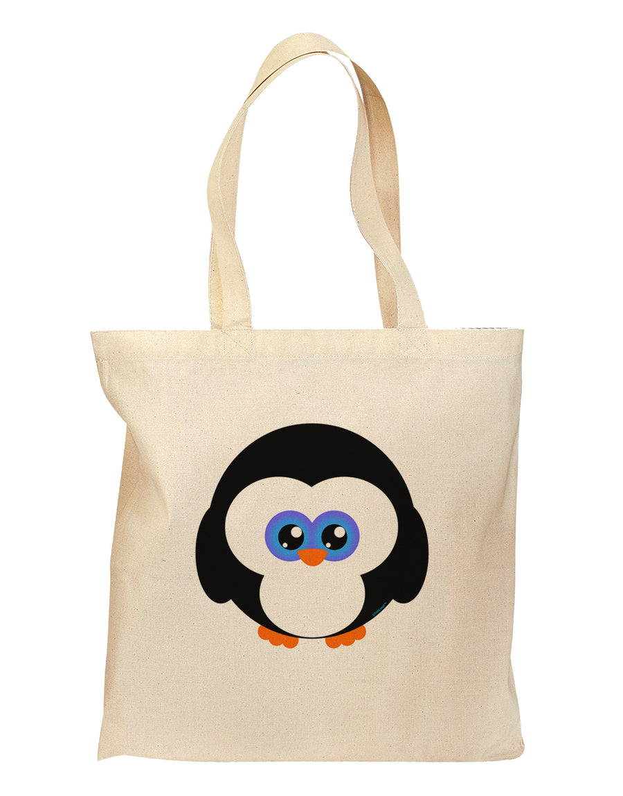 Cute Penguin Christmas Grocery Tote Bag-Grocery Tote-TooLoud-Natural-Medium-Davson Sales