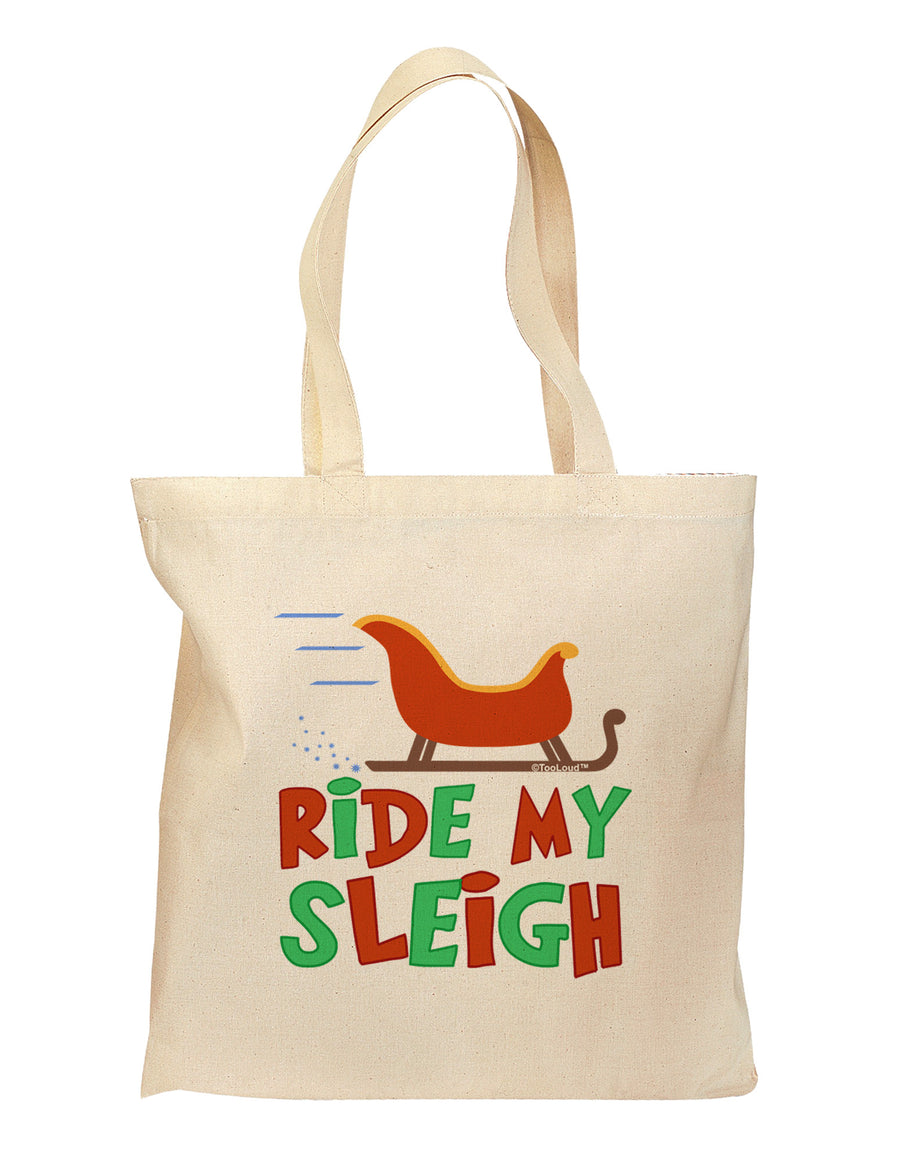 Ride My Sleigh Color Grocery Tote Bag-Grocery Tote-TooLoud-Natural-Medium-Davson Sales