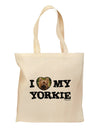 I Heart My Yorkie Grocery Tote Bag by TooLoud-Grocery Tote-TooLoud-Natural-Medium-Davson Sales