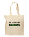 I'd Rather Be Smoking Grocery Tote Bag-Grocery Tote-TooLoud-Natural-Medium-Davson Sales