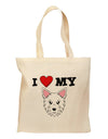 I Heart My - Cute Westie Dog Grocery Tote Bag by TooLoud-Grocery Tote-TooLoud-Natural-Medium-Davson Sales