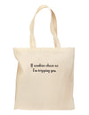 If Zombies Chase Us I'm Tripping You Grocery Tote Bag-Grocery Tote-TooLoud-Natural-Medium-Davson Sales