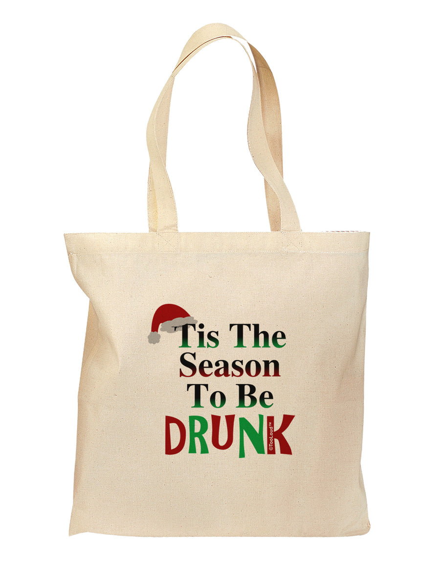 Season To Be Drunk Grocery Tote Bag-Grocery Tote-TooLoud-Natural-Medium-Davson Sales