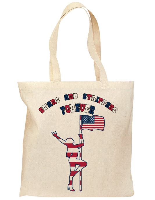 Stars and Strippers Forever Female Grocery Tote Bag-Grocery Tote-TooLoud-Natural-Medium-Davson Sales