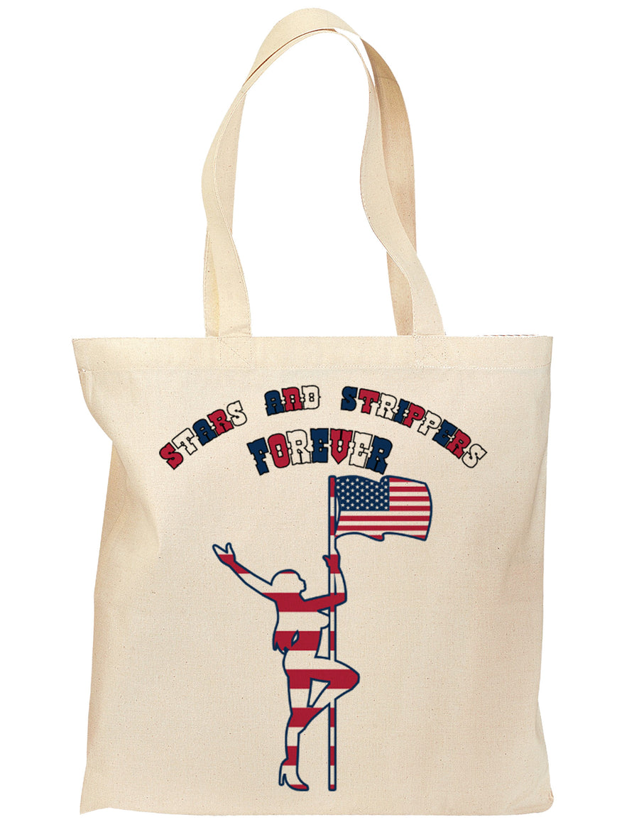 Stars and Strippers Forever Female Grocery Tote Bag-Grocery Tote-TooLoud-Natural-Medium-Davson Sales