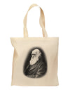 Charles Darwin Black and White Grocery Tote Bag by TooLoud-Grocery Tote-TooLoud-Natural-Medium-Davson Sales