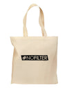 Hashtag No Filter Grocery Tote Bag-Grocery Tote-TooLoud-Natural-Medium-Davson Sales