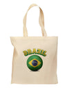 Soccer Ball Flag - Brazil Grocery Tote Bag-Grocery Tote-TooLoud-Natural-Medium-Davson Sales