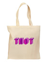 THOT Artistic Text Grocery Tote Bag-Grocery Tote-TooLoud-Natural-Medium-Davson Sales
