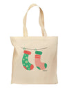 Cute Mr and Mr Christmas Couple Stockings Grocery Tote Bag by TooLoud-Grocery Tote-TooLoud-Natural-Medium-Davson Sales