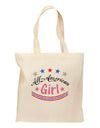 All-American Girl Grocery Tote Bag-Grocery Tote-TooLoud-Natural-Medium-Davson Sales