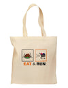 Eat & Run Black Friday Grocery Tote Bag-Grocery Tote-TooLoud-Natural-Medium-Davson Sales