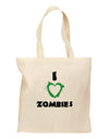 I Heart Zombies - Bloody Heart Green Grocery Tote Bag-Grocery Tote-TooLoud-Natural-Medium-Davson Sales