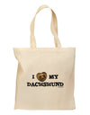 I Heart My Dachshund Grocery Tote Bag by TooLoud-Grocery Tote-TooLoud-Natural-Medium-Davson Sales