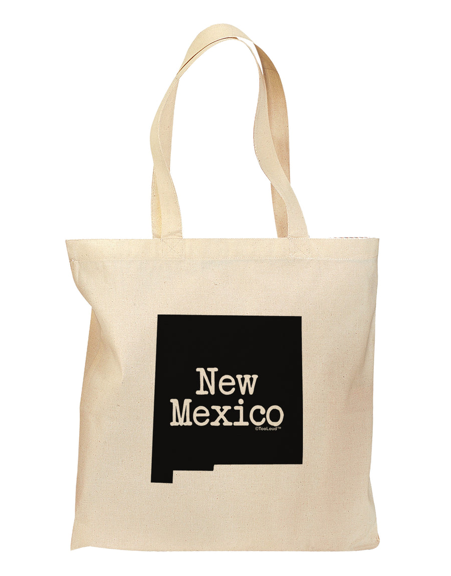 New Mexico - United States Shape Grocery Tote Bag by TooLoud-Grocery Tote-TooLoud-Natural-Medium-Davson Sales