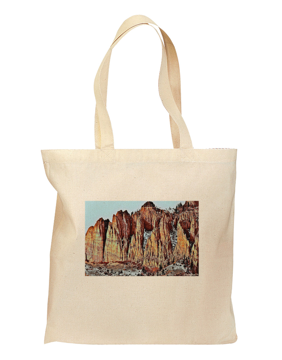 Colorado Mountain Spires Grocery Tote Bag by TooLoud-Grocery Tote-TooLoud-Natural-Medium-Davson Sales