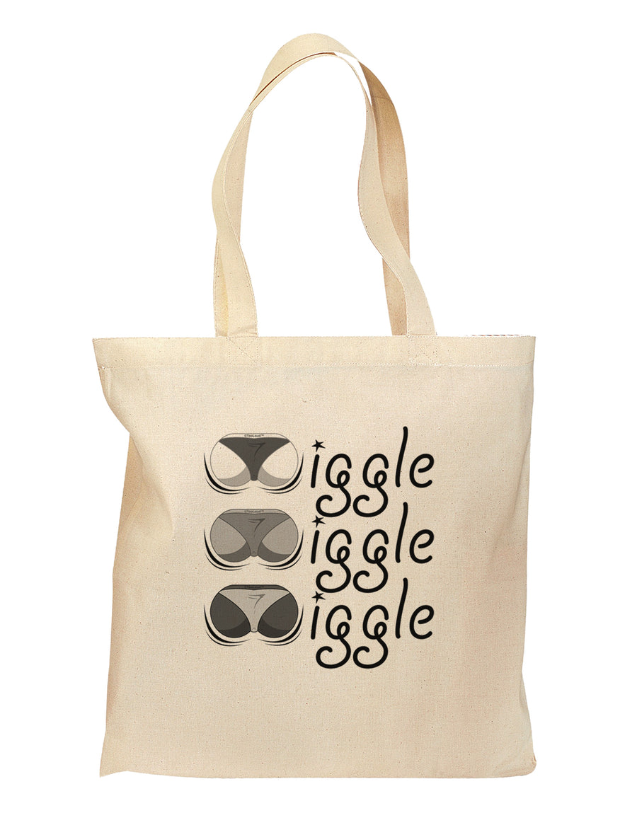 Wiggle Wiggle Wiggle - Twerk Grocery Tote Bag-Grocery Tote-TooLoud-Natural-Medium-Davson Sales