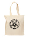 Inverted Pentagram Death Metal Star Grocery Tote Bag-Grocery Tote-TooLoud-Natural-Medium-Davson Sales