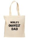 World's Okayest Dad Grocery Tote Bag-Grocery Tote-TooLoud-Natural-Medium-Davson Sales