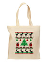 Tree with Gifts Ugly Christmas Sweater Grocery Tote Bag-Grocery Tote-TooLoud-Natural-Medium-Davson Sales